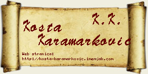 Kosta Karamarković vizit kartica